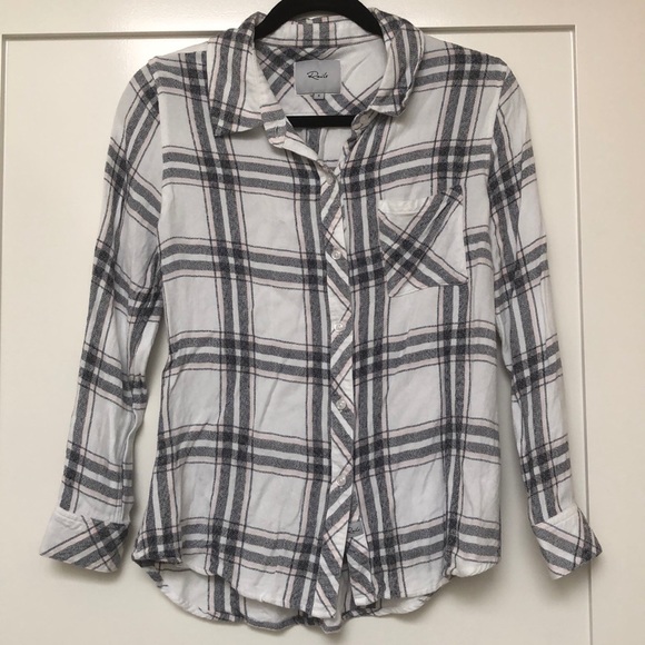 Rails Hunter Plaid Shirt in Charcoal Blush Small - Picture 4 of 8